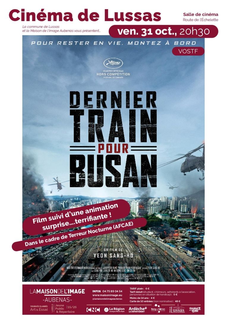 Affiche Le dernier train pour BUSAN 31 10 25