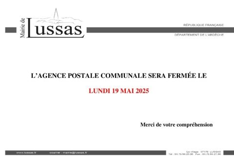 AGENCE POSTALE COMMUNALE