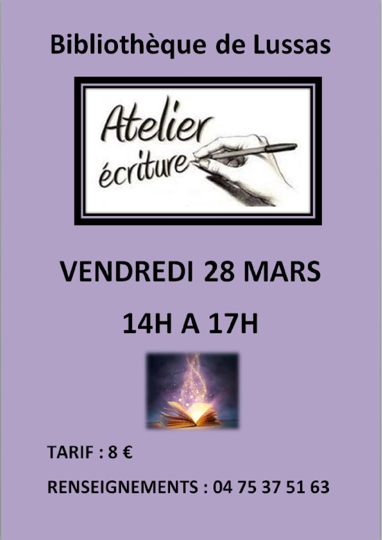 ATELIER ECRITURE BIBLIOTHEQUE 2303