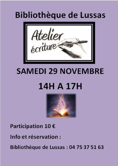 Atelier Ecriture Bibliothèque de Lussas