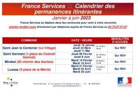PERMANENCES 2023 FRANCE SERVICES