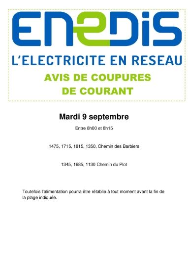 COUPURE ENEDIS