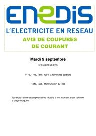 COUPURE ENEDIS
