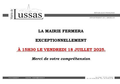 MAIRIE DE LUSSAS