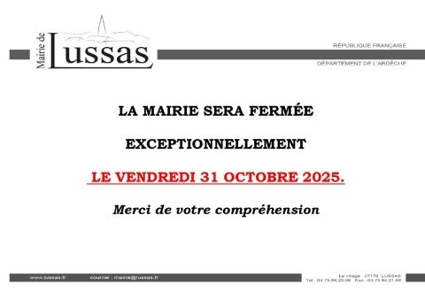 MAIRIE DE LUSSAS