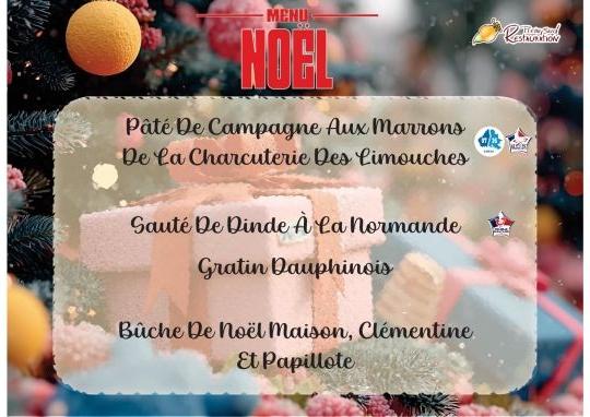 Menu du 18 décembre Noël