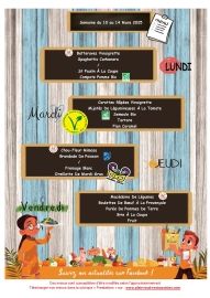 MENUS DE LA CANTINE SCOLAIRE MARS 2025