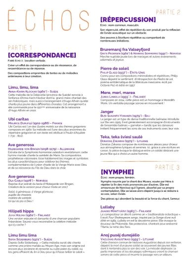 PgmEchosV2 - Programme ÉCHOS web2