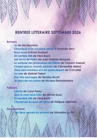 RENTREE LITTERAIRE BIBLIOTHEQUE