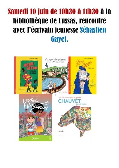 RENCONTRE AVEC UN AUTEUR BIBLIOTHÈQUE DE LUSSAS