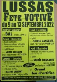 INFORMATIONS IMPORTANTES FÊTE VOTIVE